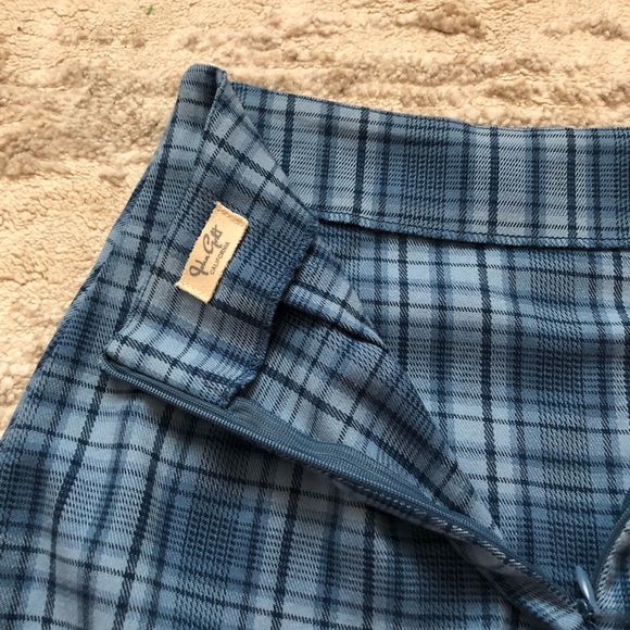 Pacsun Blue Plaid Mini Skirt Size Small - Picture 7 of 8